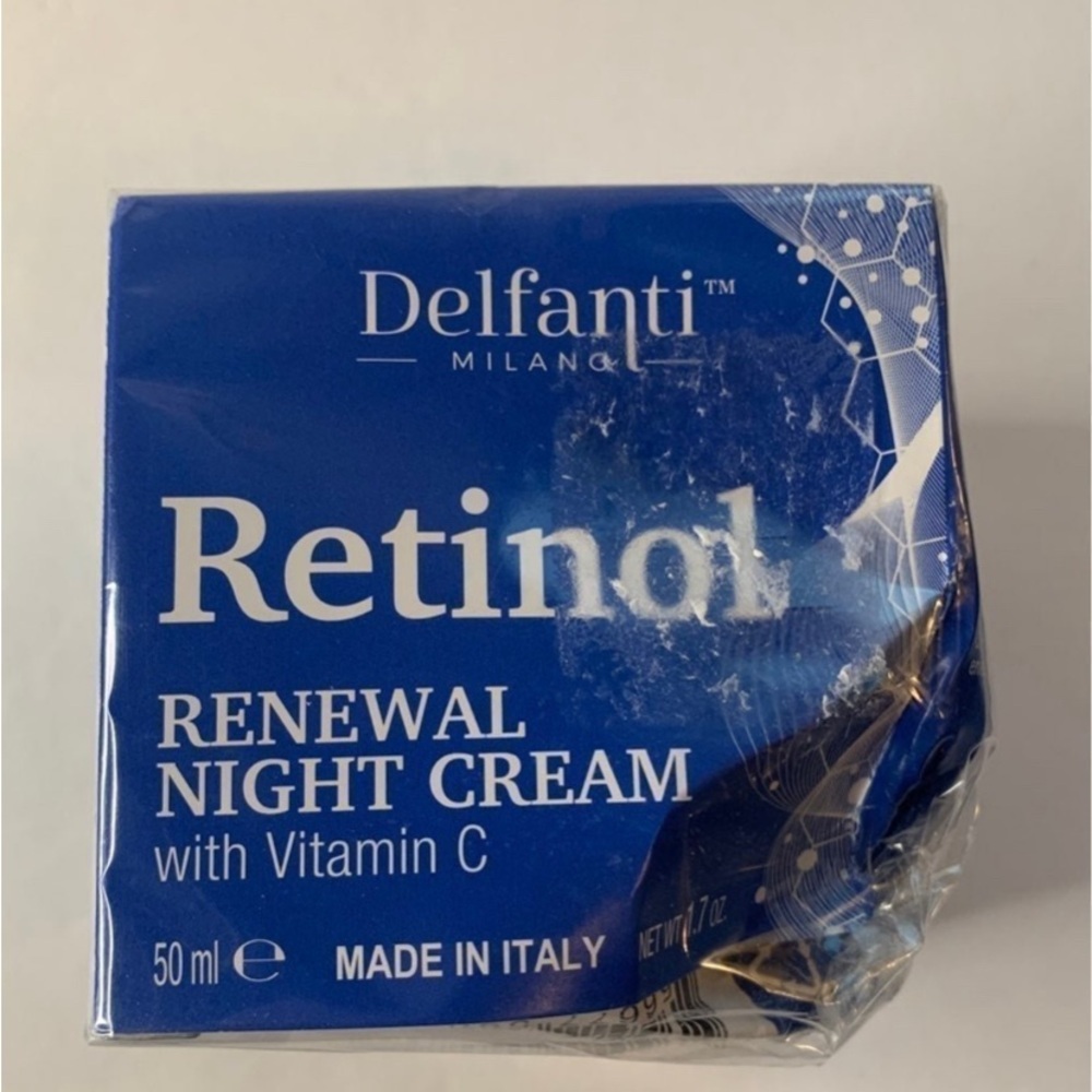 Delfanti Renewal Night Creme Retinol Skin Brightening Vit C 1.7 oz New - Picture 3 of 7